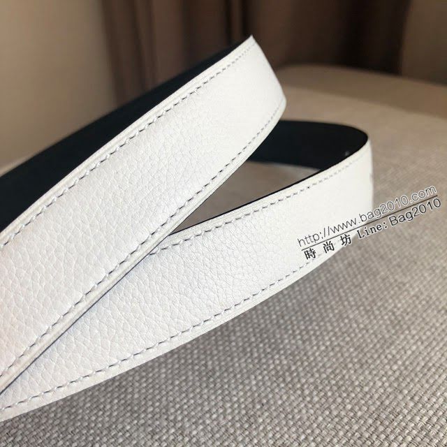 HERMES精品皮帶 愛馬仕男士雙面用金屬扣皮帶  jjp1124